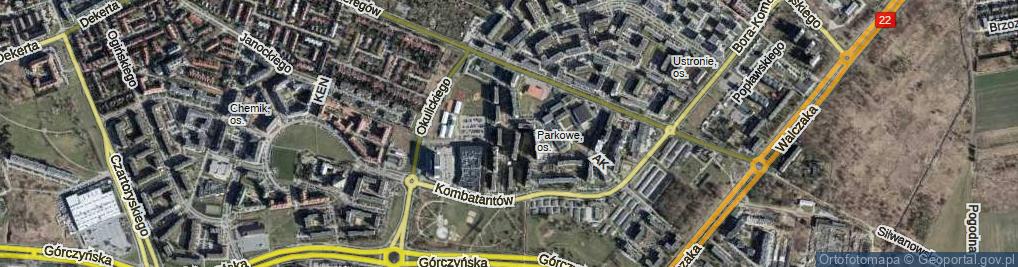 Zdjęcie satelitarne Batalionu Zośka ul.